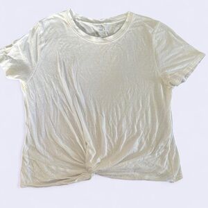 Hollister White Twist Front Tee